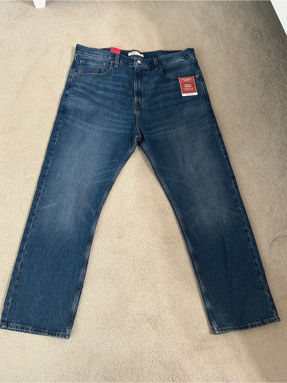 Classic Men's Dark Blue original Straight-Leg Jeans